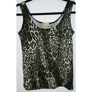 Boutique Essentials Leopard Print Tank Top - Misses-Small